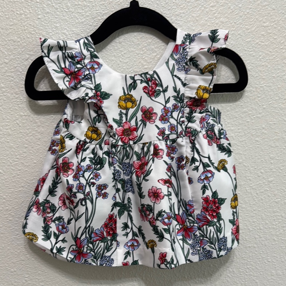Janie and Jack Floral Kids Matching Set - White and Multicolor